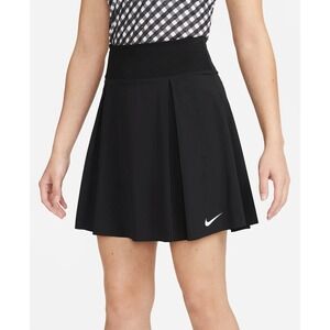 Nike Dri-FIT Advantage Golf Skort Women's Pleats Black Workout Lined Skirt Sz L